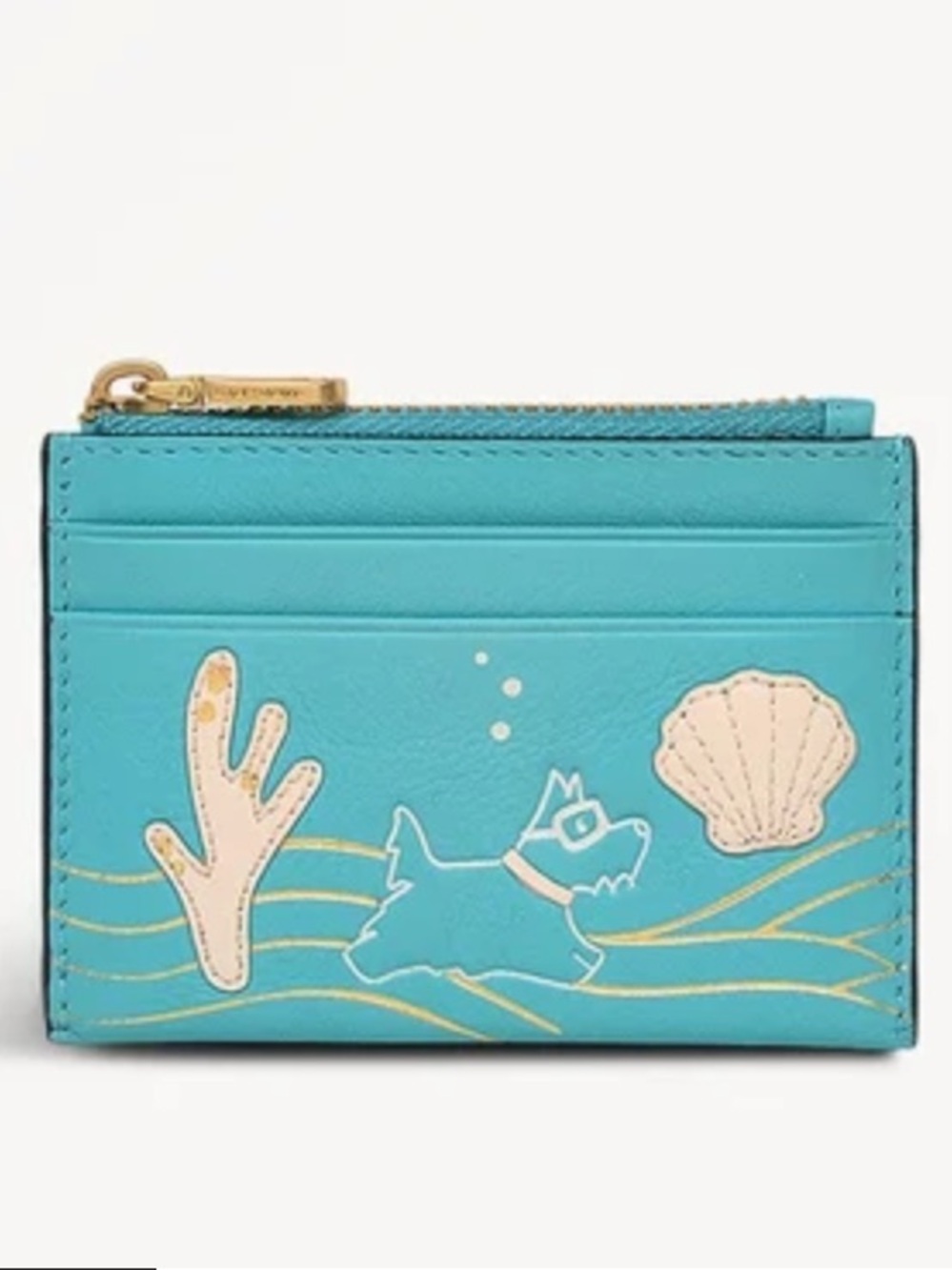 Rare! Radley London Coin Street Small Coin Wallet Teal Maldives Scuba Diving 🐟